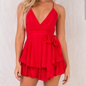 Princess Polly Red romper